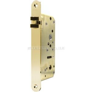 Insteekslot Loop, Din Links, 55/8mm driedelige anti-rammel dagschoot  Messing gepolijst