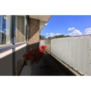 Balkonscherm Rechthoek Wit HDPE - 500 x 90 CM - Balkondoek, balkon omheining - Extra privacy