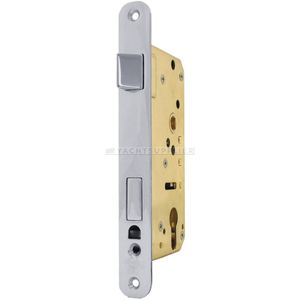 Insteekslot Profielcilinder, Din Links, 55/9/75mm Messing gepolijst chroom