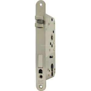 Insteekslot Profielcilinder, Din Links, 55/9/75mm, driedelige anti-rammel dagschoot RVS (Inox) Geborsteld