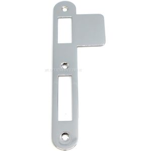 Sluitplaat 180x25x1,5mm - Links - Profielcilinder/Klavier/WC - Messing gepolijst chroom - S&B 220032.6