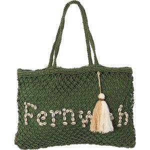 Mycha Ibiza - tas - Groen - jute - shopper - 46x30 cm - Fernweh