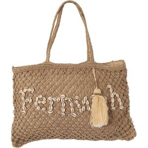 Mycha Ibiza - tas - Beige - jute - shopper - 46x30 cm - Fernweh