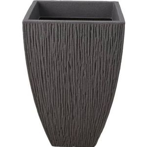 Koopman Bloempot geribbeld Lava 60cm Deep Grey