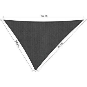 Shadow Comfort driehoek 3x3,5x4m Carbon Blackmet Bevestigingsset