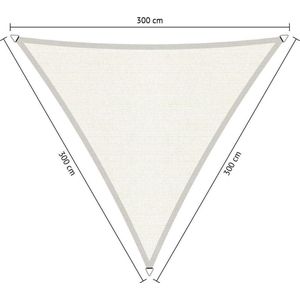 Shadow Comfort driehoek 3x3x3m Arctic White met Bevestigingsset