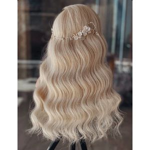 LUNA goudkleurige bruidsspeld - haaraccessoire bruiloft