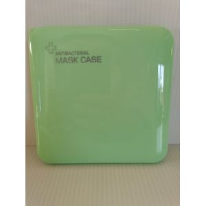 Bewaardoos voor mondmasker groen Ag+ Antibacterieel materiaal 13x13x1.4cm