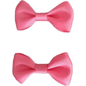 Baby Haarspeldje met Strik - 2 Haarspeldjes - Meisjes Haaraccessoires - Watermelon Pink