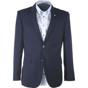 Carter & Davis - Casual Colbert - Heren - Blauw - Polyester