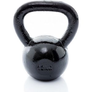 Muscle Power Gietijzeren Kettlebell - Zwart - 12 kg