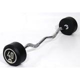 Muscle Power Vaste Curl Halterstang Rubber - 40 kg