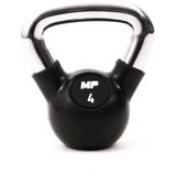 Muscle Power Rubberen Kettlebell - Zwart - 4 kg