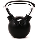 Muscle Power Rubberen Kettlebell - Zwart - 8 kg