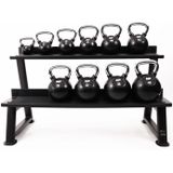 Muscle Power Rubberen Kettlebell - Zwart - 16 kg