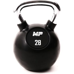 Muscle Power Rubberen Kettlebell - Zwart - 28 kg