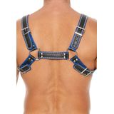 Shots - Ouch! Z Series Borst Bulldog Harnas - L/XL black,blue L/XL