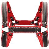 Shots - Ouch! Z Series Borst Bulldog Harnas - S/M black,red S/M