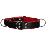 Shots - Ouch! Leren Bondage Halsband Black,red One Size