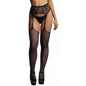 Shots - Le Désir Visnet en Kanten Jarretelles Kousen - One Size black O/S