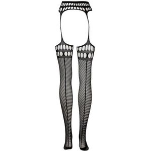 Shots Le Désir - Garterbelt Stockings With Open Design - Black