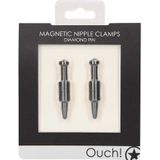 Shots - Ouch! Magnetische Tepelklemmen Diamond Pin Grey