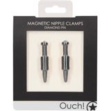 Shots - Ouch! Magnetische Tepelklemmen Diamond Pin Grey