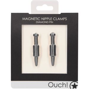 Shots - Ouch! Magnetische Tepelklemmen Diamond Pin Grey