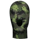 Shots Ouch! - Army Theme Mask With Mouth Opening - Green