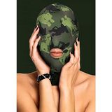 Shots Ouch! - Army Theme Mask With Mouth Opening - Green