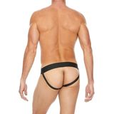 Shots - Ouch! Stoere Jockstrap met Rits - L/XL black L/XL