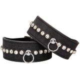 Shots Ouch! Diamond - Studded Ankle Cuffs - Black
