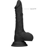 Shots - RealRock Dong met Testikels - 17 cm Black