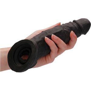 RealRock Penis Sleeve 22 cm Zwart