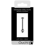 Shots - Ouch! Metalen Penis Plug - 10 Mm Silver