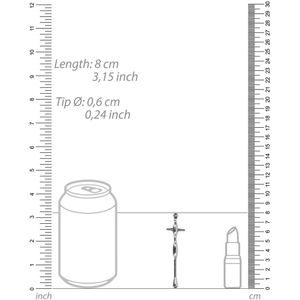 Shots - Ouch! Penis Plug met Ribbels - 6 mm silver