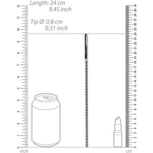 Shots - Ouch! RVS Geribbelde Dilator - 8 Mm Silver