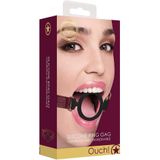 Shots - Ouch! Silicone Open Ring Gag Burgundy