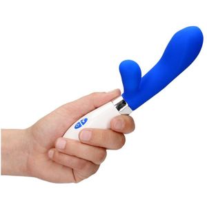 Achilles Clitoris en vagina vibrator - Blauw