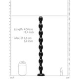 Ass Snake Beaded Dildo - 50 cm - Black