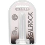 Shots - RealRock Niet-Realistische Dildo met Zuignap - 13,5 cm transparent