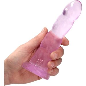 Niet Realistische Dildo met Ribbels 17 cm - Roze