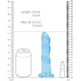 7'' / 17cm Non Realistic Dildo Suction Cup - Blue