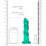 7'' / 17cm Non Realistic Dildo Suction Cup - Turquoise