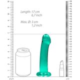 6.7'' / 17cm Non Realistic Dildo Suction Cup - Turquoise