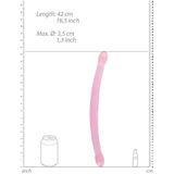 Shots - RealRock Niet-Realistische Dubbele Dong - 42 cm Pink