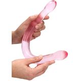 Shots - RealRock Niet-Realistische Dubbele Dong - 42 cm Pink