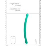 17'' / 13cm Non Realistic Double Dildo - Turquoise