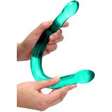 17'' / 13cm Non Realistic Double Dildo - Turquoise