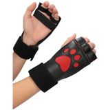 Shots - Ouch! Neopreen Puppy Poot Handschoenen black,red